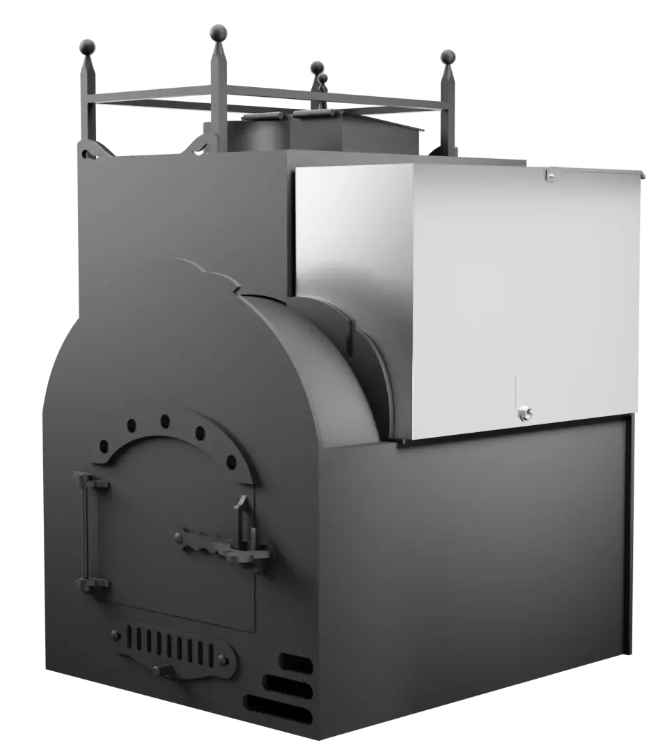Печь Горыныч Мини, каменка закрытая с левой стороны, система воздушного отопления фото в Воронеже