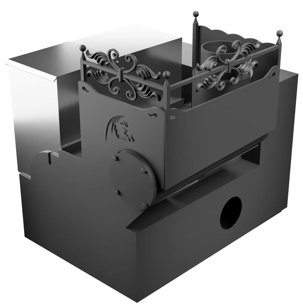 Горыныч 3 СВОП, каменка с левой стороны, большая дверь со стеклом фото в Воронеже