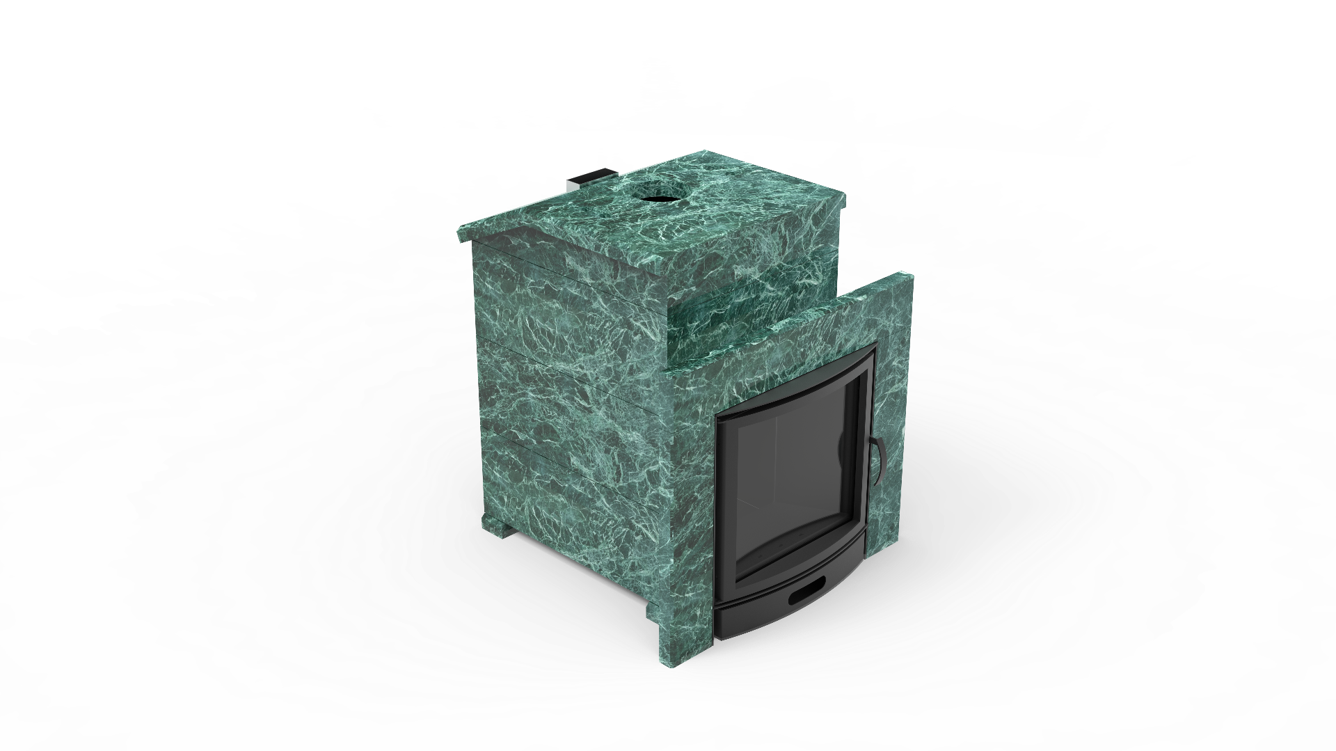 Печь из натурального камня Genesis GN 500 облицовка закрытая со скосом талькохлорит-шлифовка фото в Воронеже