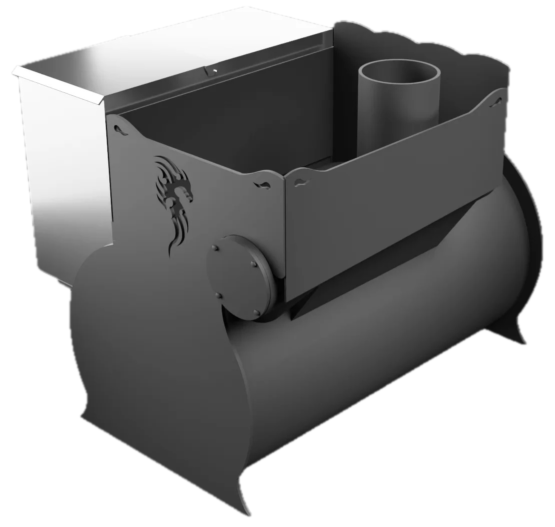 Печь Горыныч 2, каменка с левой стороны, малая дверь со стеклом фото в Воронеже