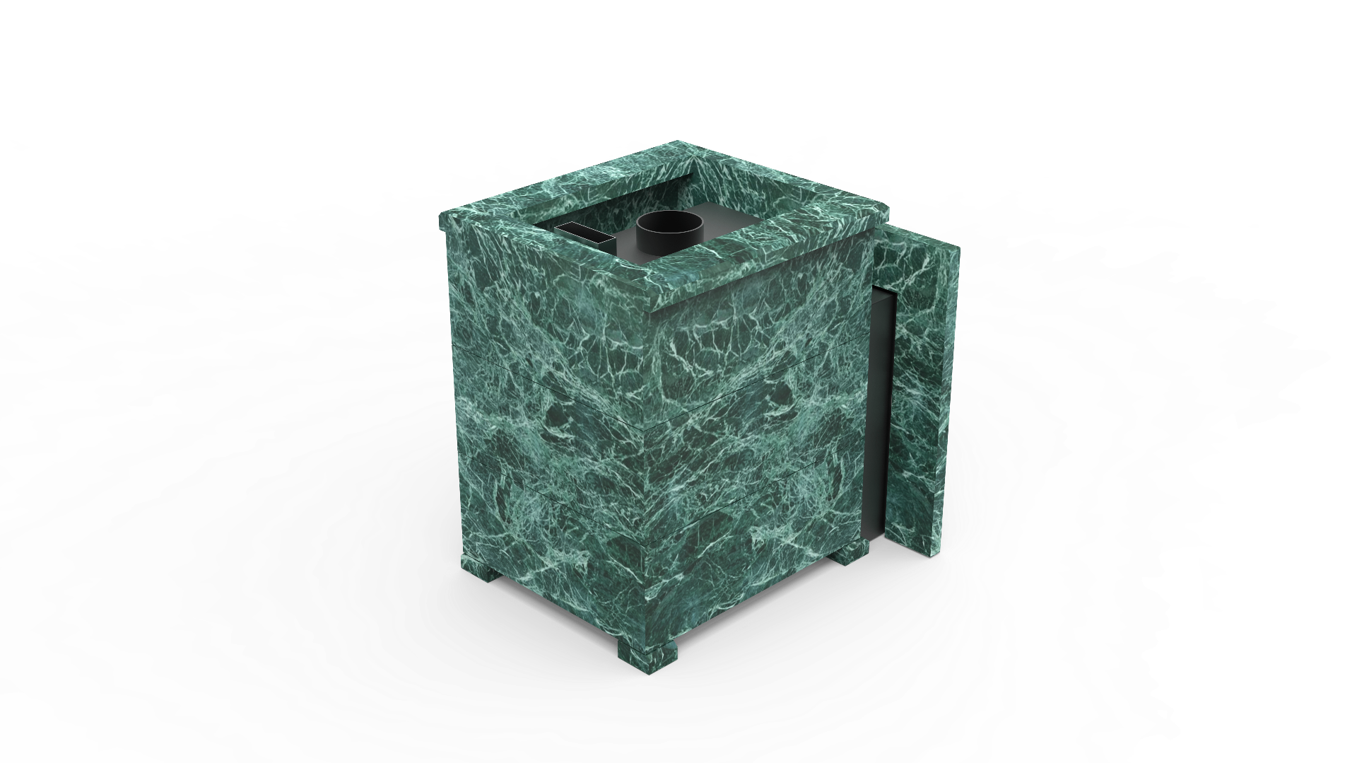 Печь из натурального камня Genesis GN 500 облицовка открытая пироксенит-элит фото в Воронеже