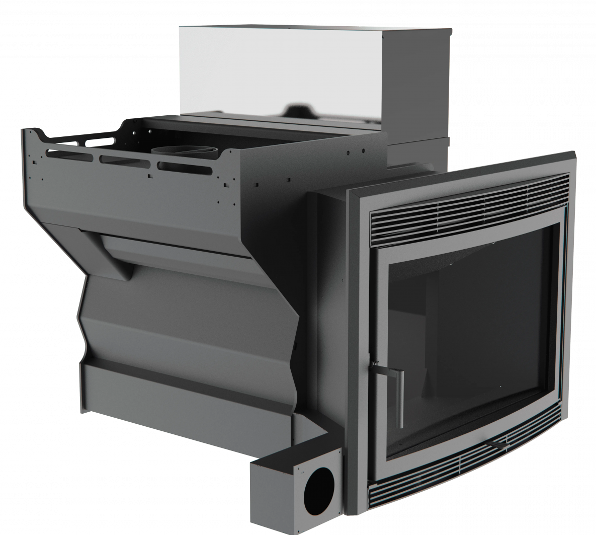 Банный камин 500, сталь+СВО фото в Воронеже