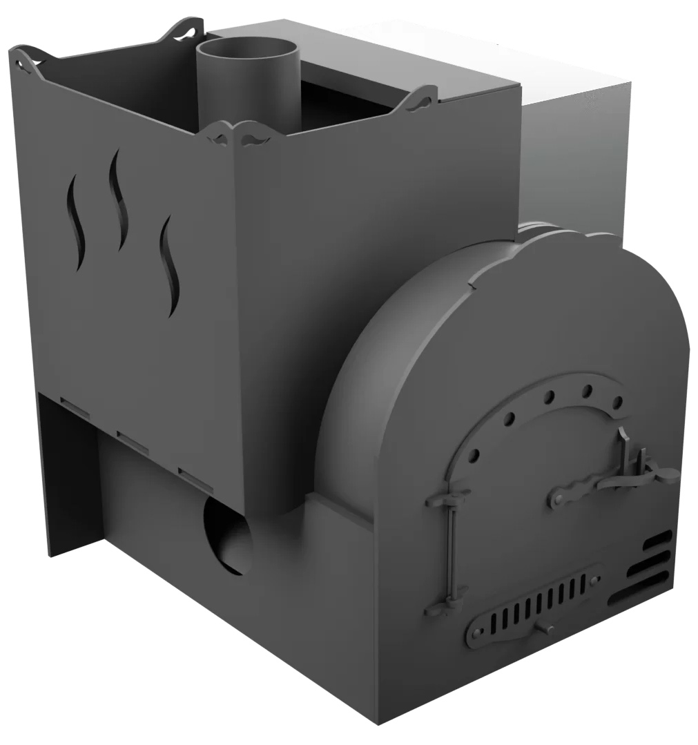 Печь Горыныч Мини, каменка с левой стороны, система воздушного отопления фото в Воронеже