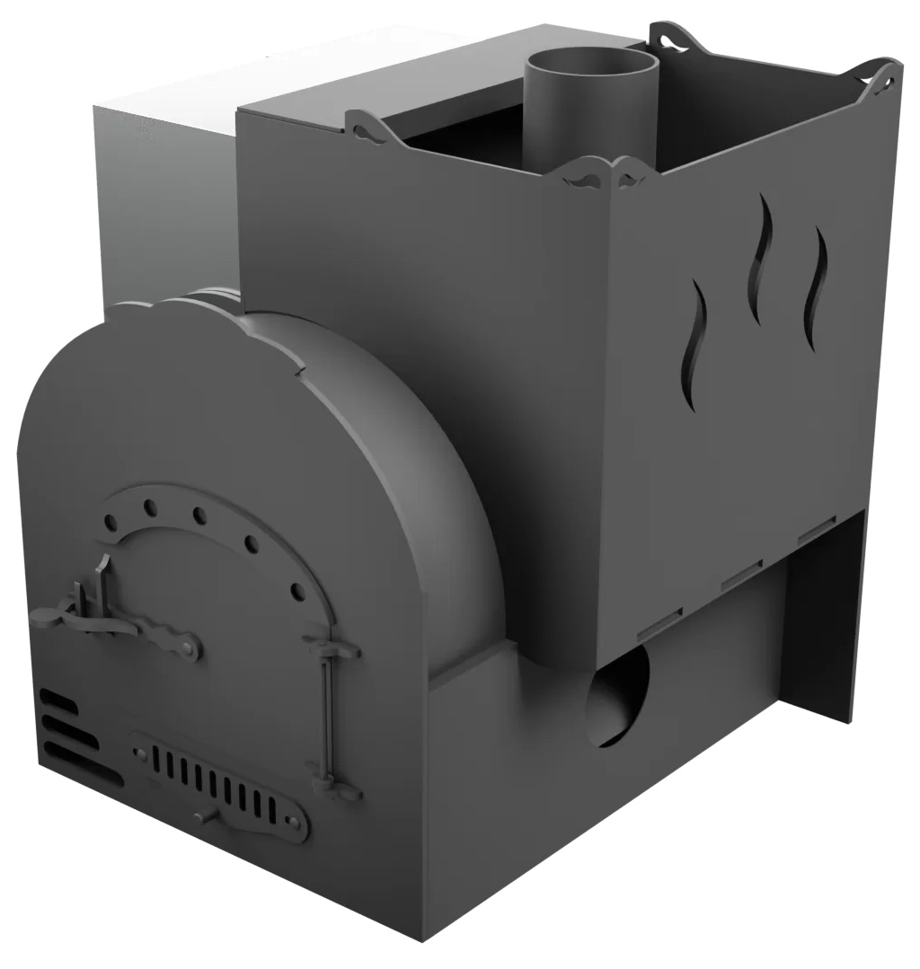 Печь Горыныч Мини, каменка с правой стороны, система воздушного отопления фото в Воронеже