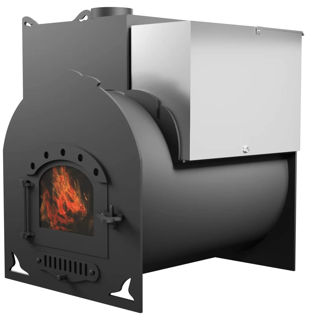 Печь Горыныч Мини, каменка с левой стороны, дверь малая со стеклом фото в Воронеже