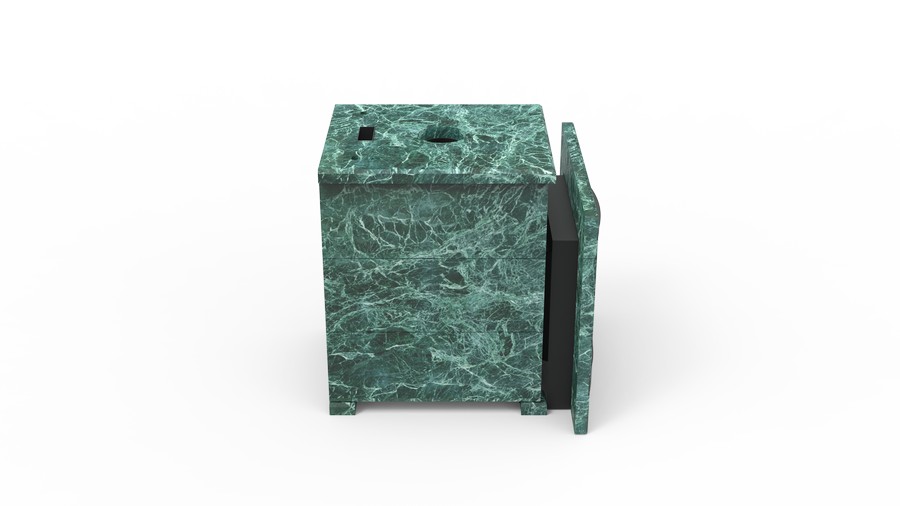 Печь в облицовке из натурального камня Genesis GN 500 облицовка закрытая плоская пироксенит-элит фото в Воронеже