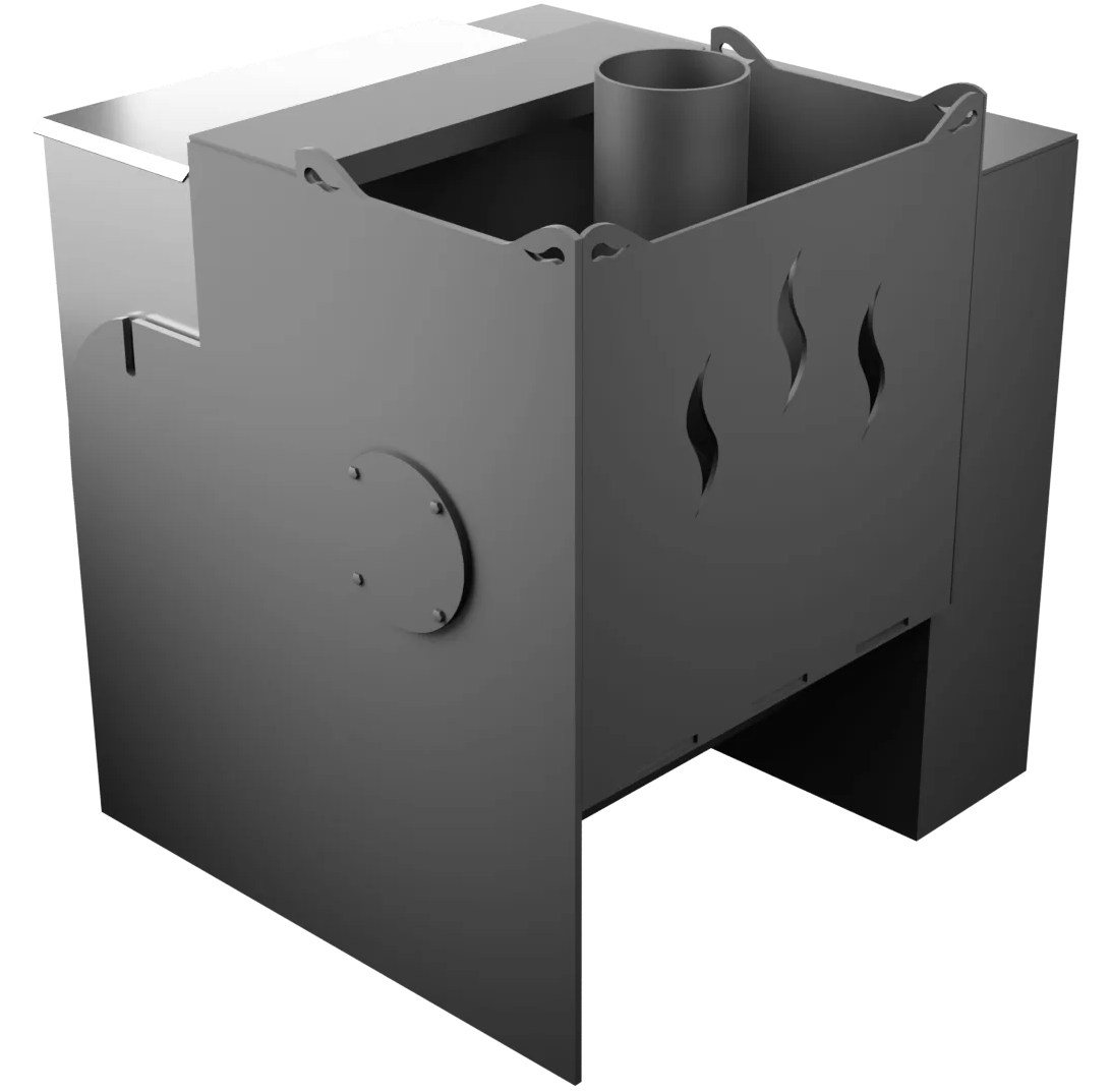 Печь Горыныч Мини, каменка с левой стороны, естественная система воздушного отопления фото в Воронеже