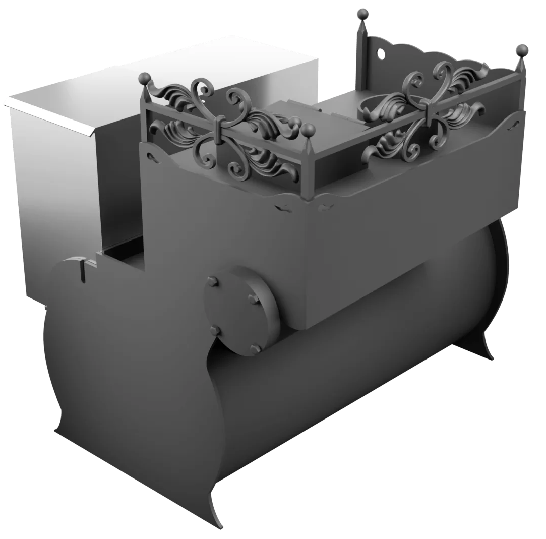 Печь Горыныч 3, каменка закрытая с левой стороны, малая дверь со стеклом фото в Воронеже