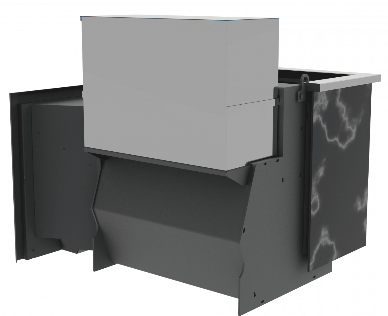 Банный камин 500, сталь+СВО фото в Воронеже