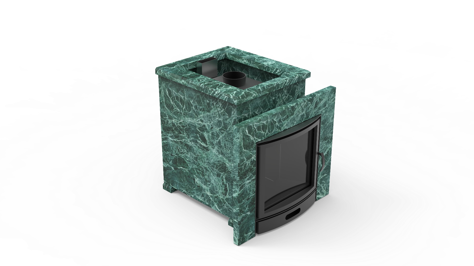 Печь из натурального камня Genesis GN 500 облицовка открытая пироксенит-элит фото в Воронеже