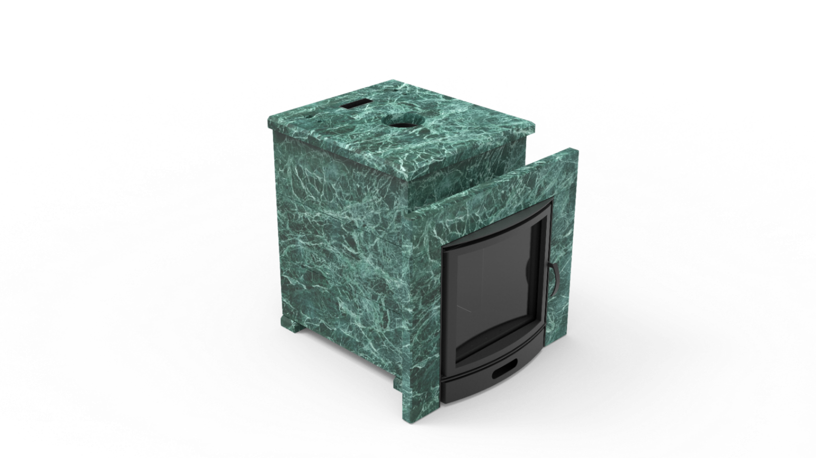 Печь из натурального камня Genesis GN 500 облицовка закрытая плоская пироксенит-элит фото в Воронеже