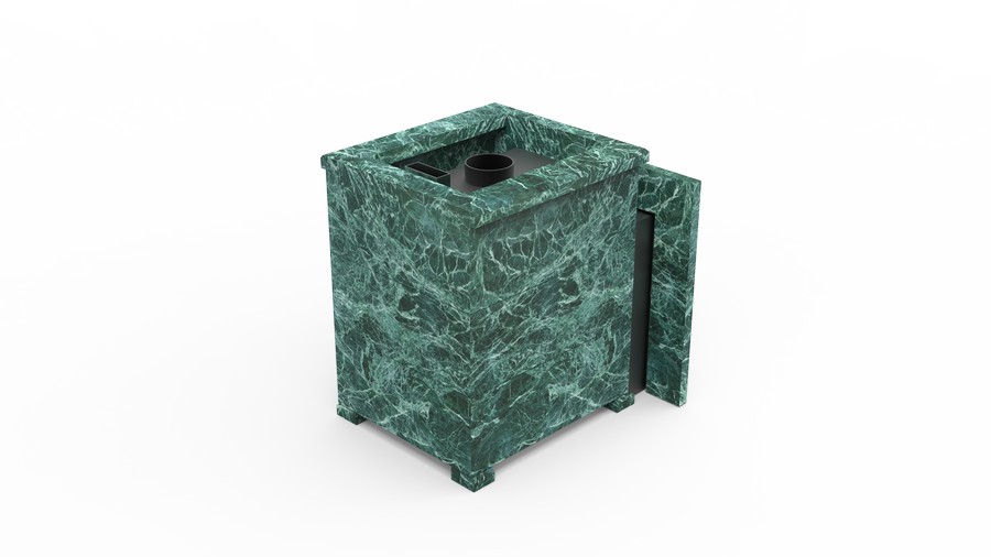 Печь в облицовке из натурального камня Genesis GN 500 облицовка открытая пироксенит-элит фото в Воронеже