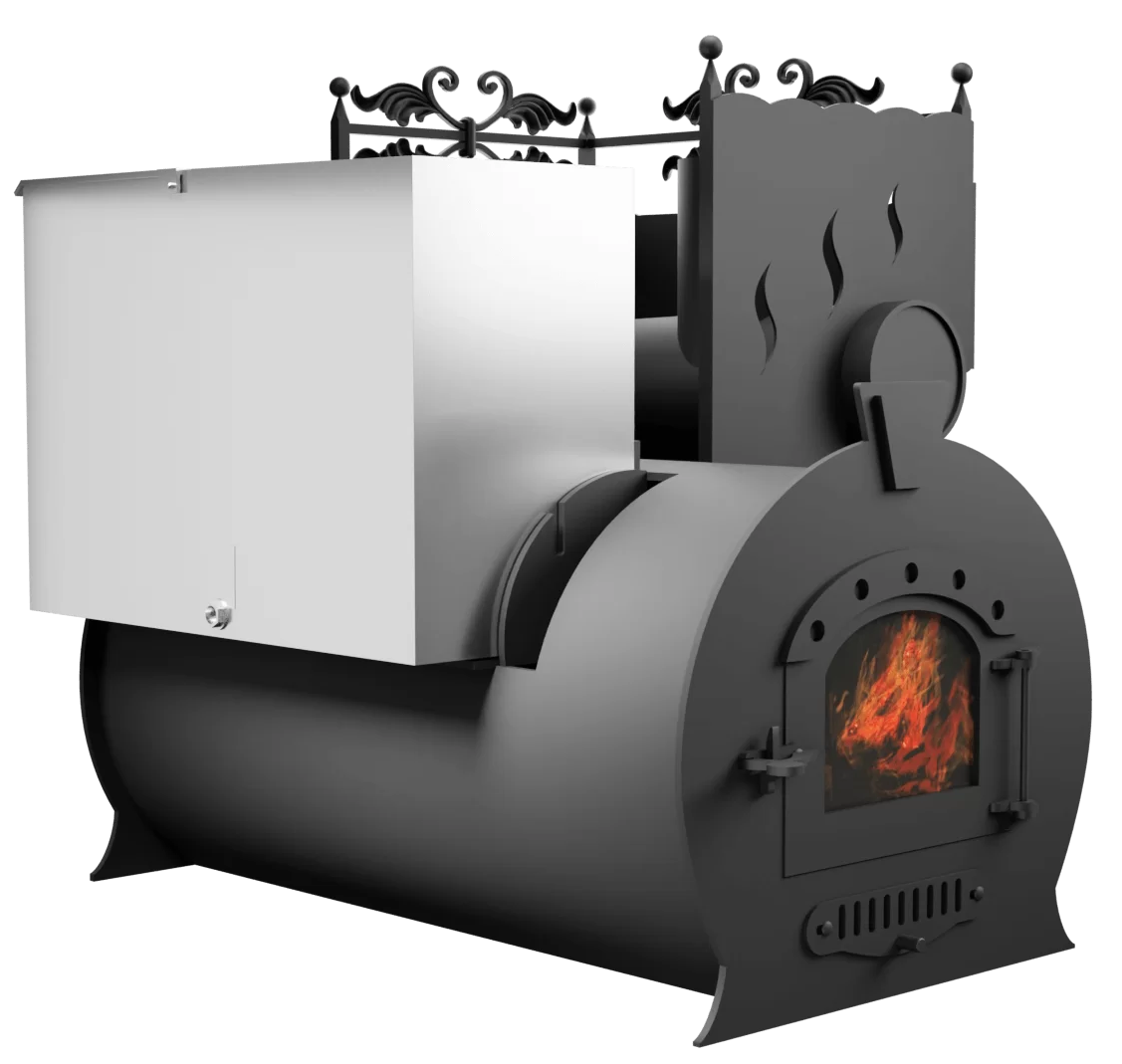 Печь Горыныч 3, каменка с правой стороны, малая дверь со стеклом фото в Воронеже