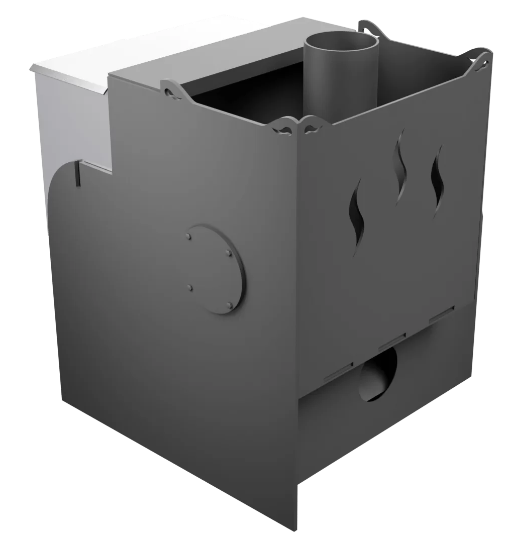 Печь Горыныч Мини, каменка с левой стороны, система воздушного отопления фото в Воронеже