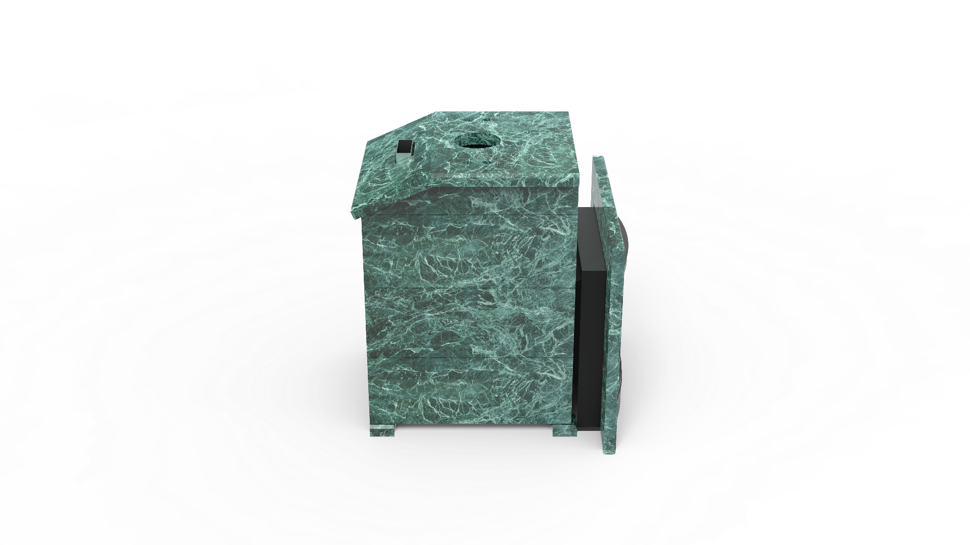 Печь из натурального камня Genesis GN 500 облицовка закрытая со скосом талькохлорит-шлифовка фото в Воронеже