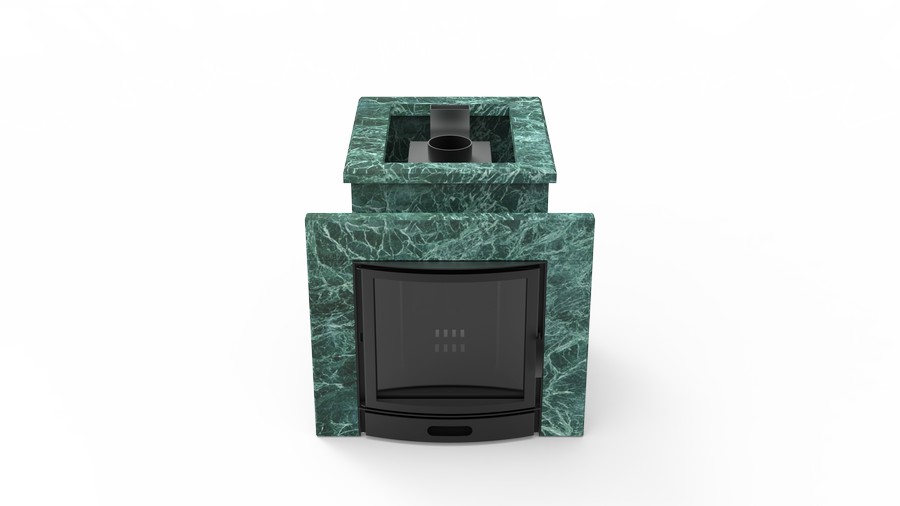 Печь в облицовке из натурального камня Genesis GN 500 облицовка открытая пироксенит-элит фото в Воронеже