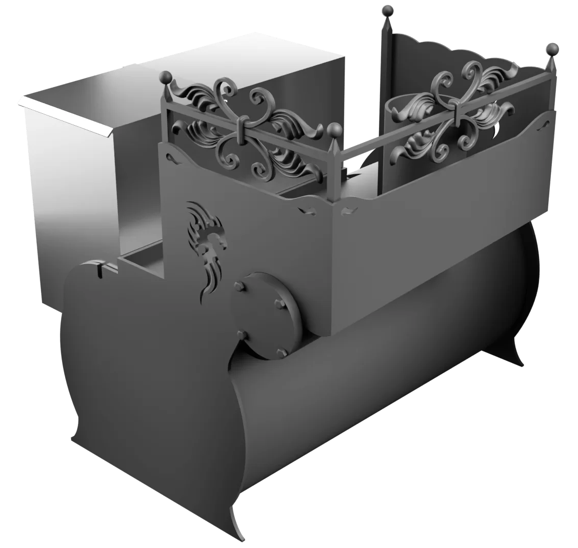 Печь Горыныч 3, каменка с левой стороны фото в Воронеже