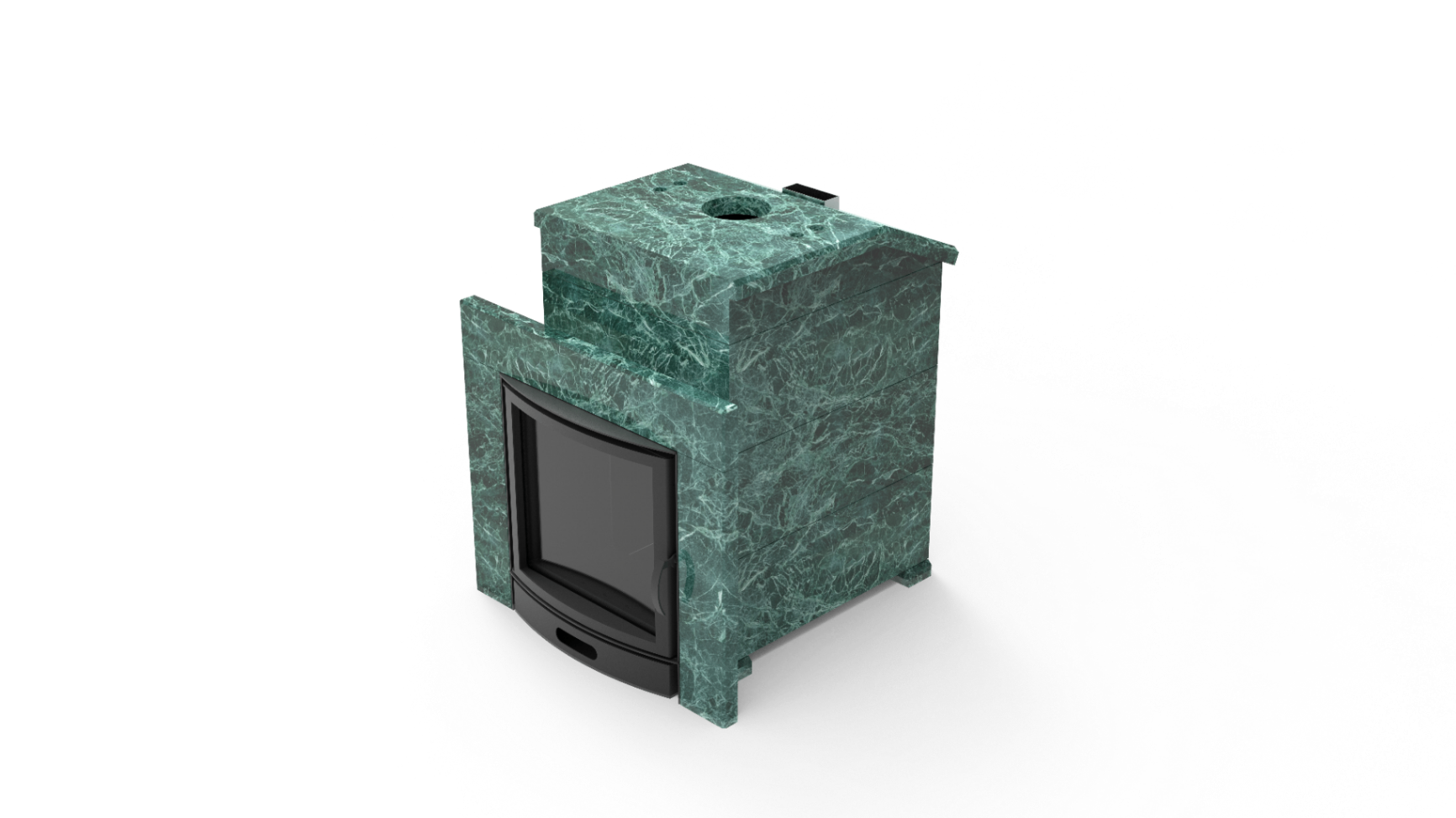 Печь из натурального камня Genesis GN 500 облицовка закрытая со скосом талькохлорит-шлифовка фото в Воронеже