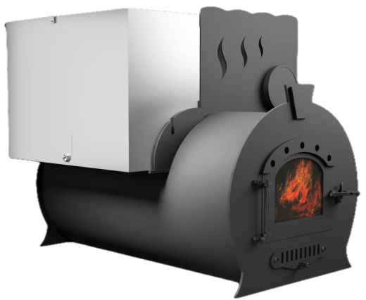 Печь Горыныч 2, каменка с правой стороны, малая дверь со стеклом фото в Воронеже