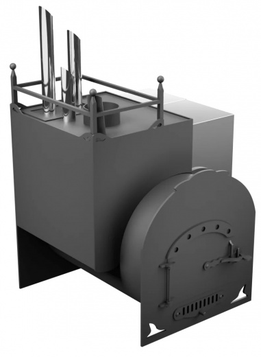 Печь Горыныч Мини, каменка закрытая с парогенератором с левой стороны фото в Воронеже