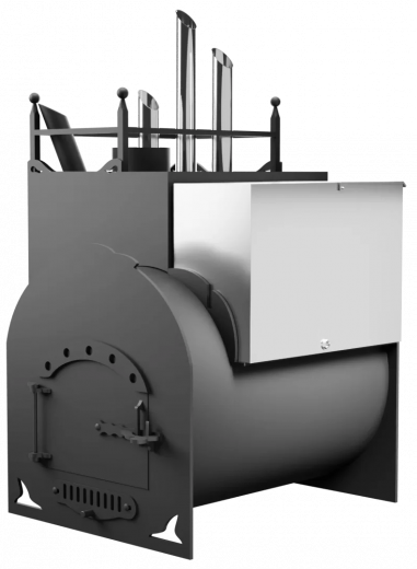 Печь Горыныч Мини, каменка закрытая с парогенератором с правой стороны фото в Воронеже