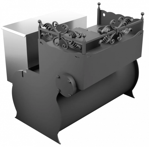 Печь Горыныч 3, каменка закрытая с левой стороны, малая дверь со стеклом фото в Воронеже