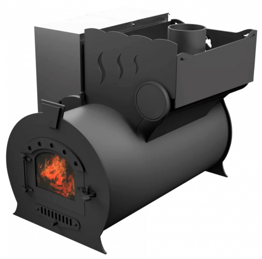 Печь Горыныч 2, каменка с правой стороны, малая дверь со стеклом фото в Воронеже