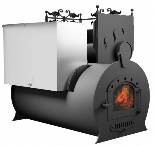 Печь Горыныч 3, каменка с правой стороны, малая дверь со стеклом фото в Воронеже