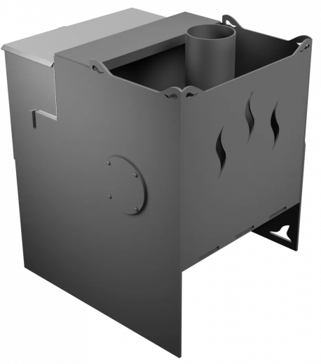 Печь Горыныч Мини, каменка с левой стороны, дверь малая со стеклом фото в Воронеже