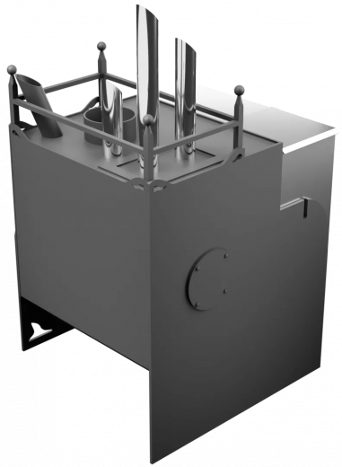 Печь Горыныч Мини, каменка закрытая с парогенератором с правой стороны фото в Воронеже