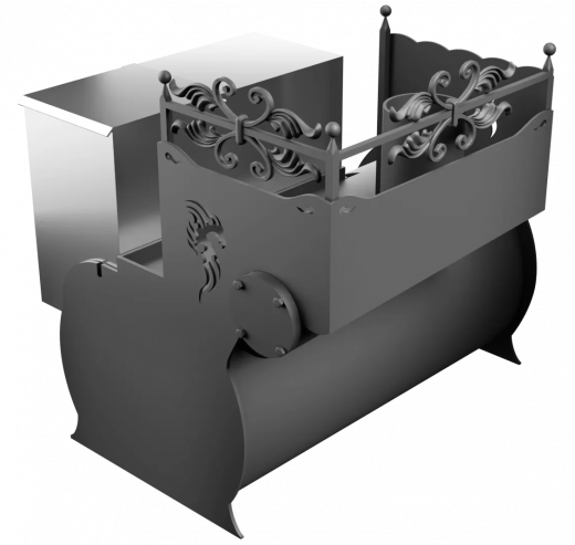 Печь Горыныч 3, каменка с левой стороны фото в Воронеже