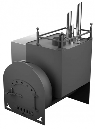 Печь Горыныч Мини, каменка закрытая с парогенератором с правой стороны фото в Воронеже